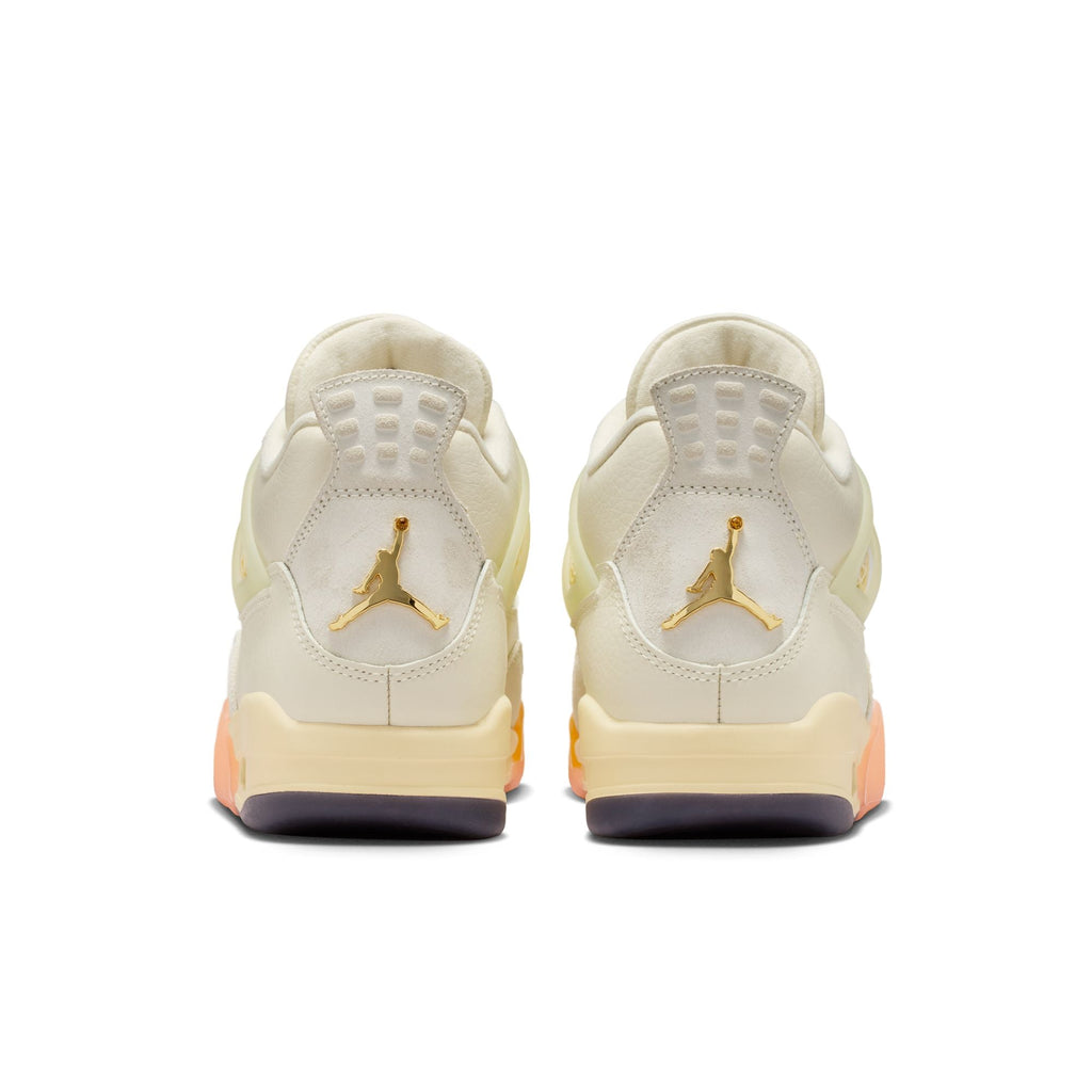 Air Jordan 4 Retro "Birds of Paradise" - COCONUT MILK/MUSLIN-BRIGHT MANGO for Women - product image from the listing.