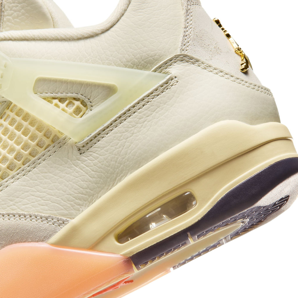 Air Jordan 4 Retro "Birds of Paradise" - COCONUT MILK/MUSLIN-BRIGHT MANGO for Women - product image from the listing.