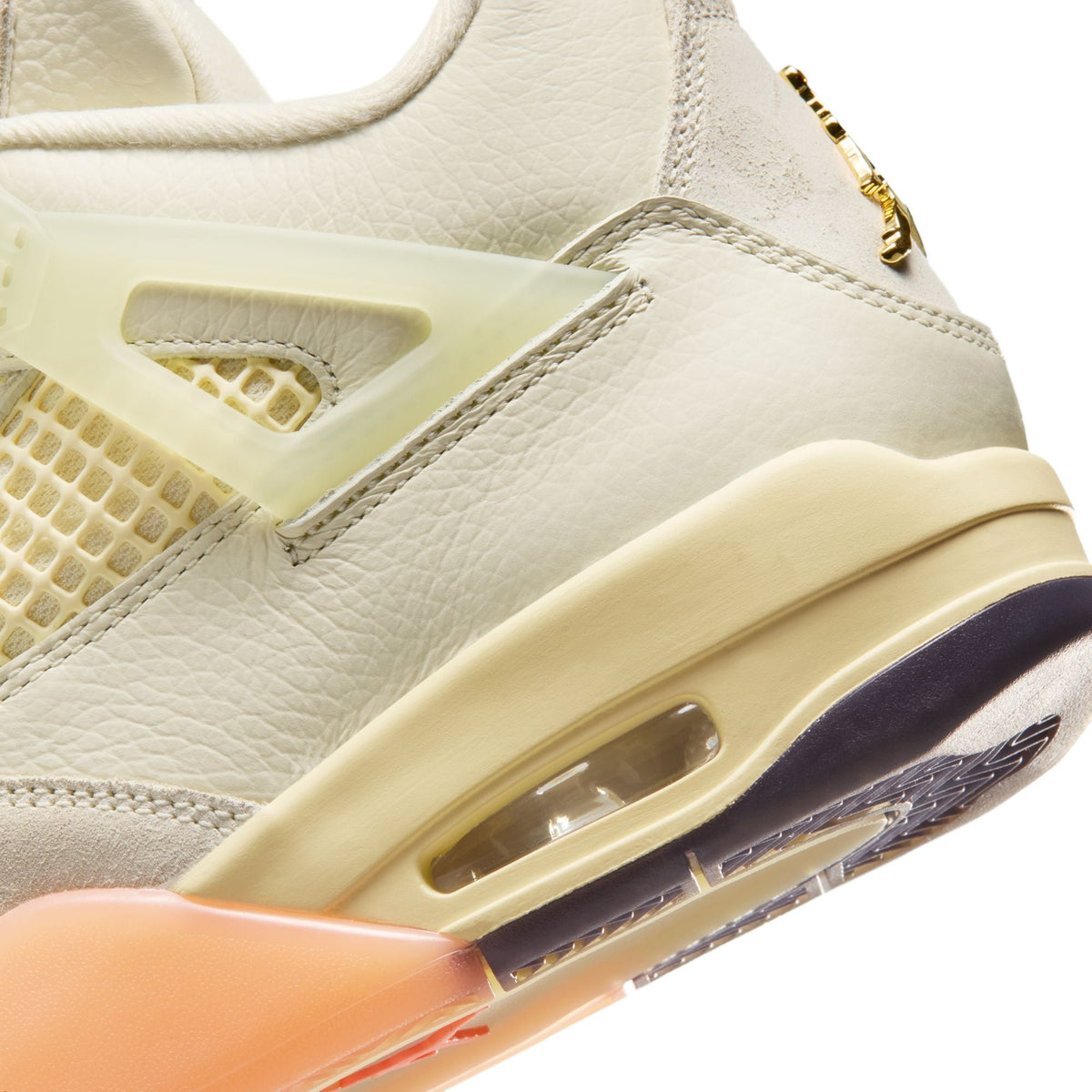 Air Jordan 4 Retro "Birds of Paradise" - COCONUT MILK/MUSLIN-BRIGHT MANGO for Women - product image from the listing.