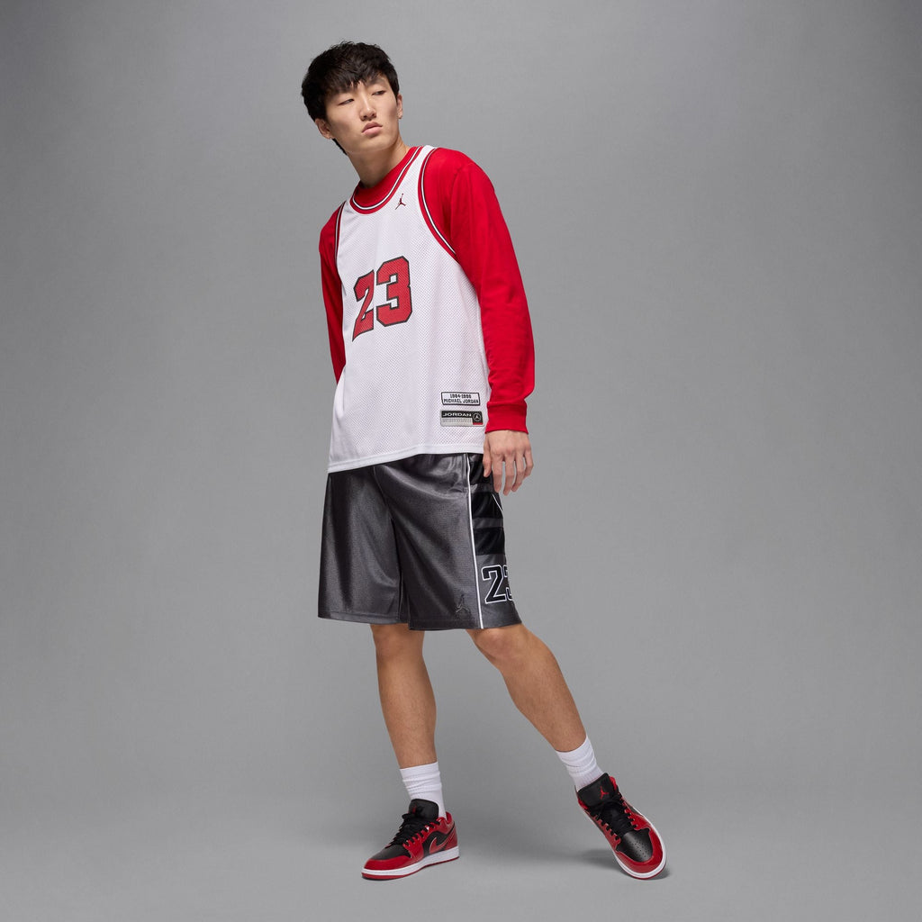 Air Jordan 1 Low SE - BLACK/VARSITY RED-WHITE for Men - product image from the listing.