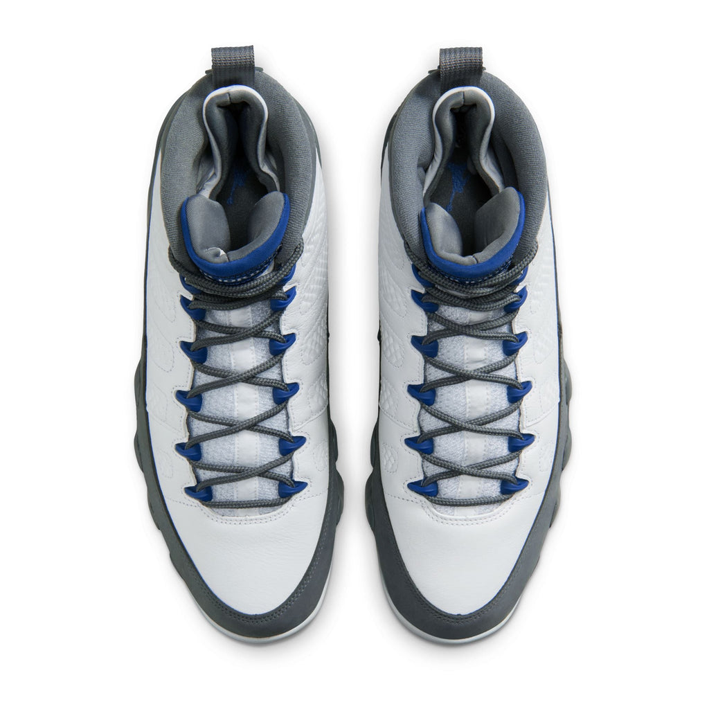 Air Jordan 9 Retro "Flint Grey and French Blue" - WHITE/FRENCH BLUE-FLINT GREY for Men - product image from the listing.