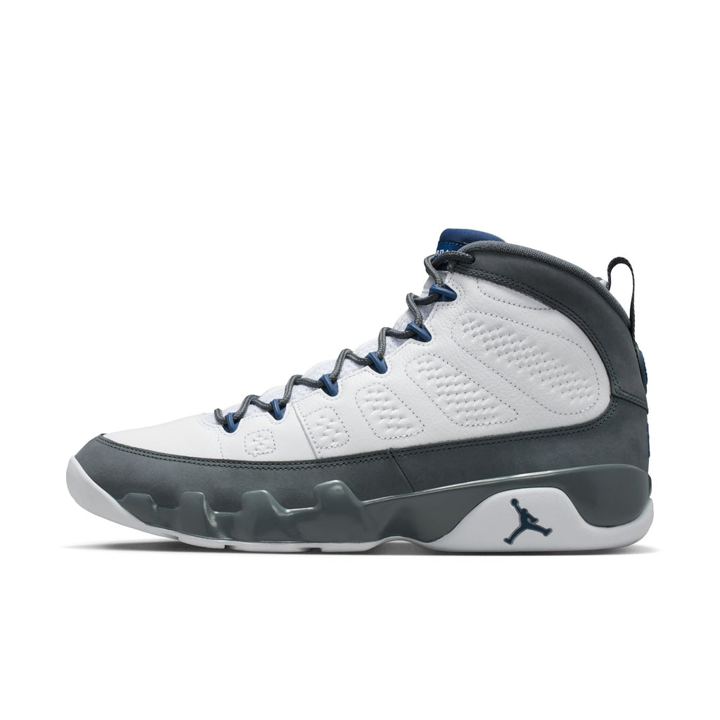 Air Jordan 9 Retro "Flint Grey and French Blue" - WHITE/FRENCH BLUE-FLINT GREY for Men - product image from the listing.