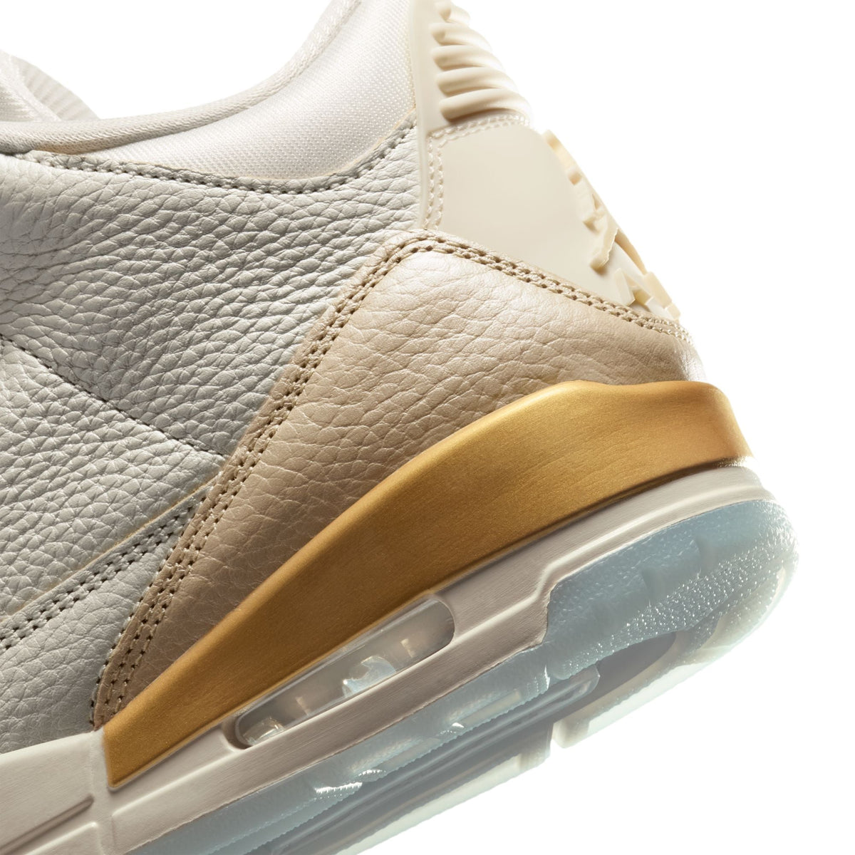 Air Jordan 3 Retro "Sail and Pale Ivory" - SAIL/TEAM GOLD-PALE IVORY-METALLIC GOLD for Women - product image from the listing.