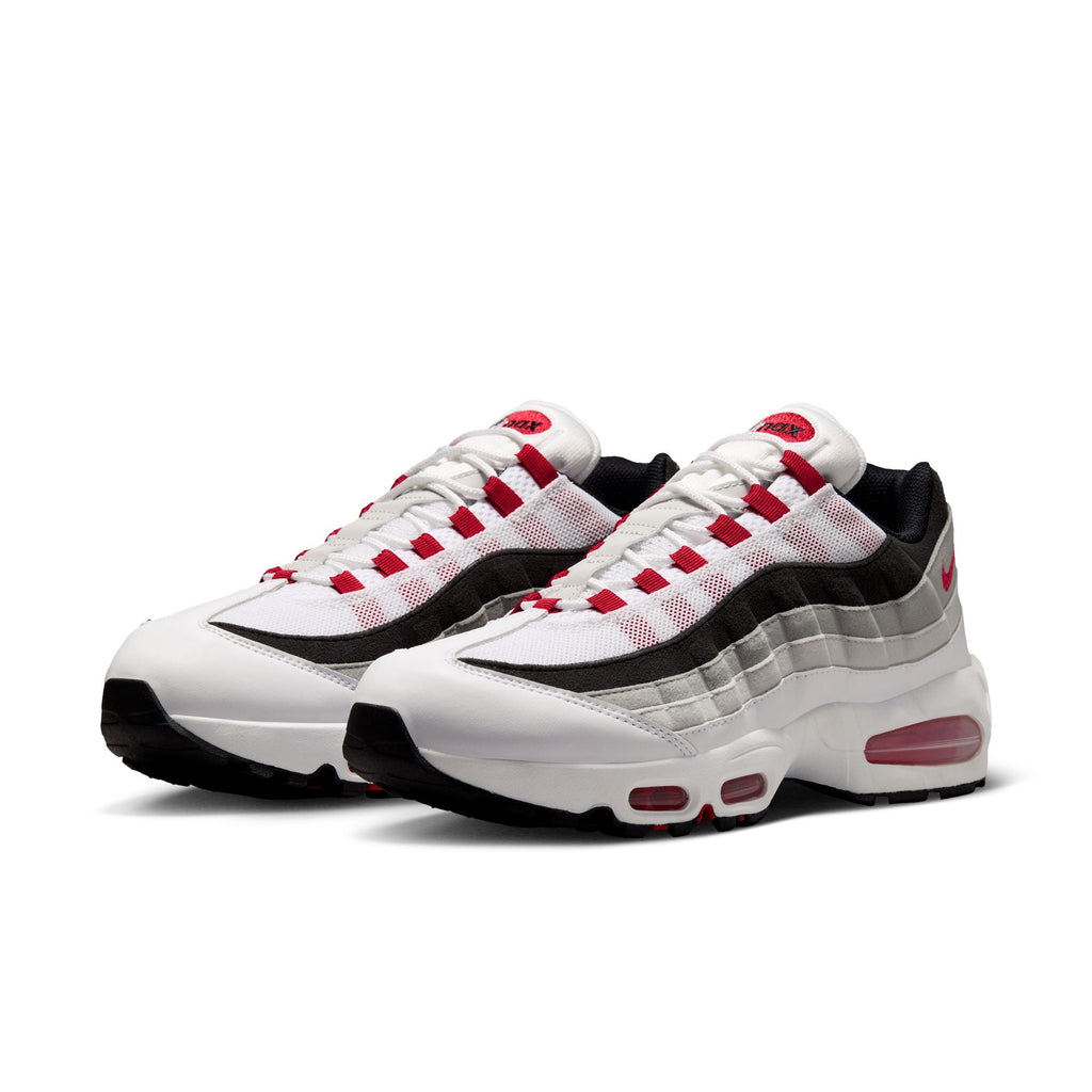 Nike Air Max 95 Big Bubble Premium - WHITE/COMET RED-NEUTRAL GREY-MEDIUM GREY for Men - product image from the listing.