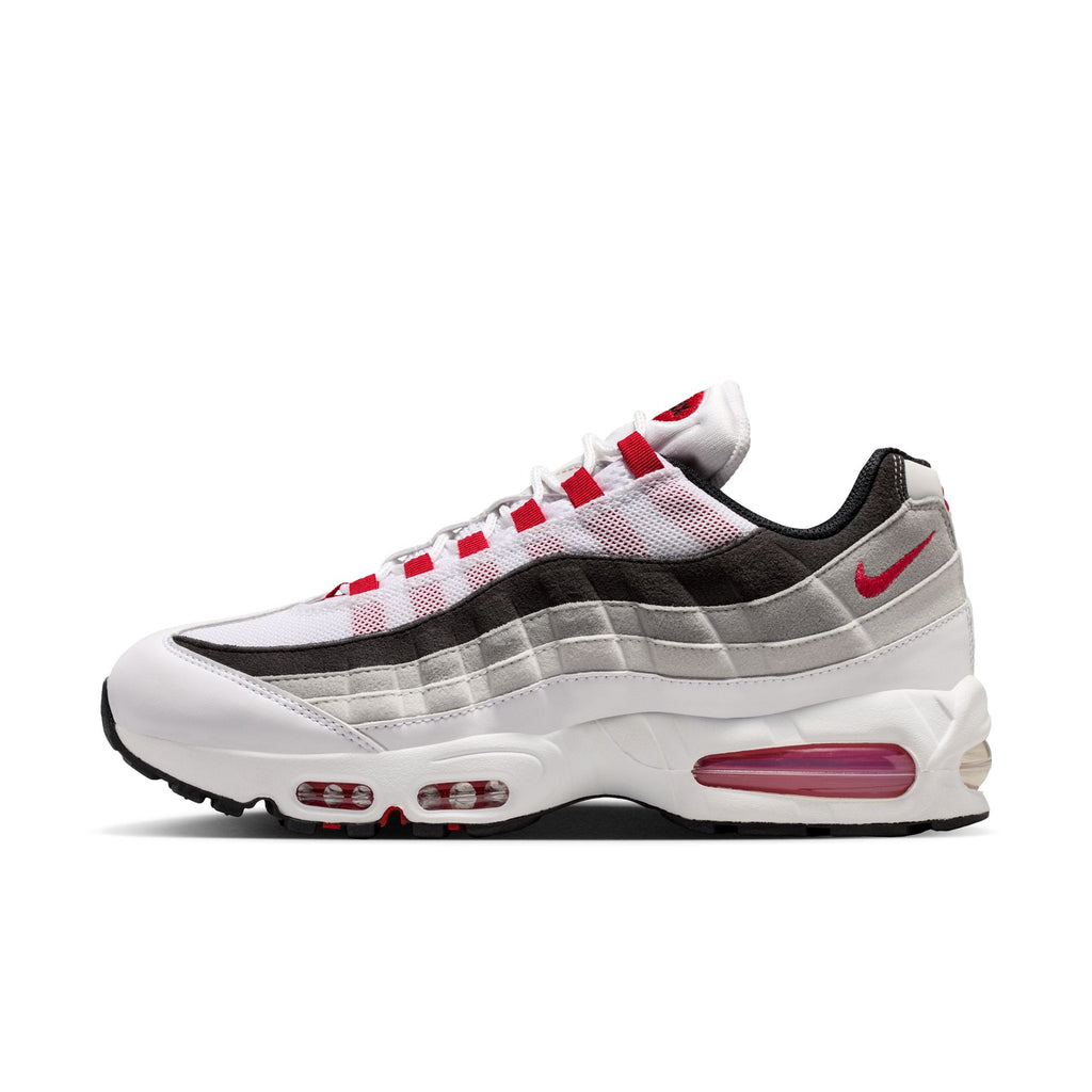 Nike Air Max 95 Big Bubble Premium - WHITE/COMET RED-NEUTRAL GREY-MEDIUM GREY for Men - product image from the listing.