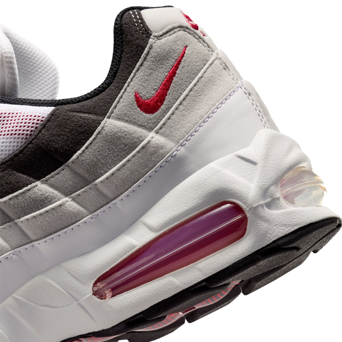 Nike Air Max 95 Big Bubble Premium - WHITE/COMET RED-NEUTRAL GREY-MEDIUM GREY for Men - product image from the listing.