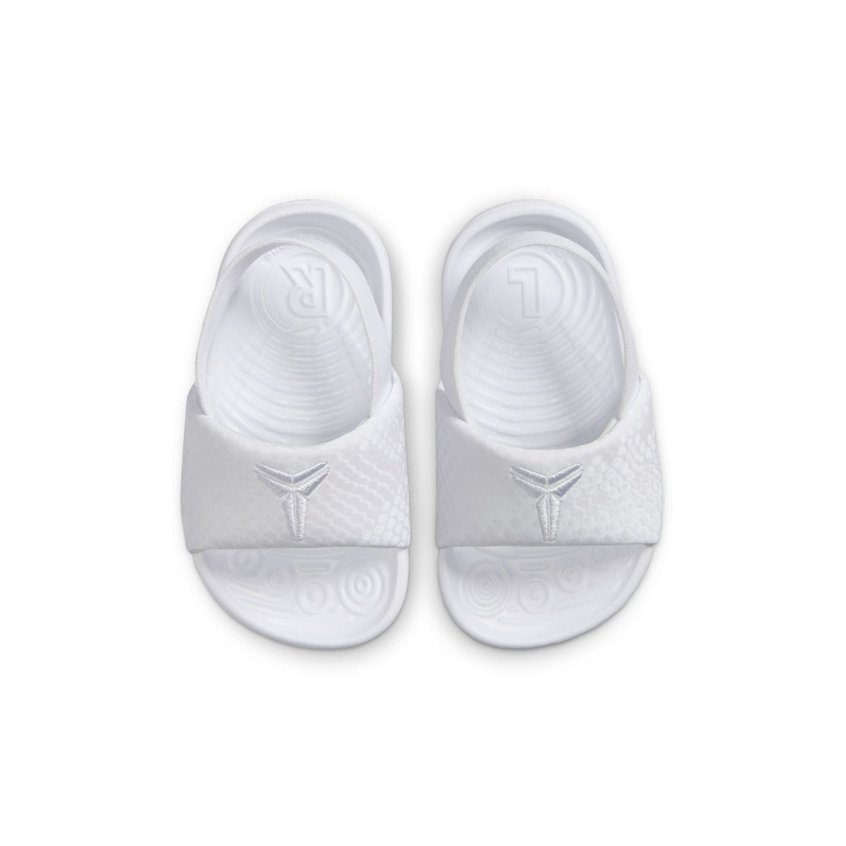 Nike (TD) Kobe Kawa Slide in White - product image from the listing.