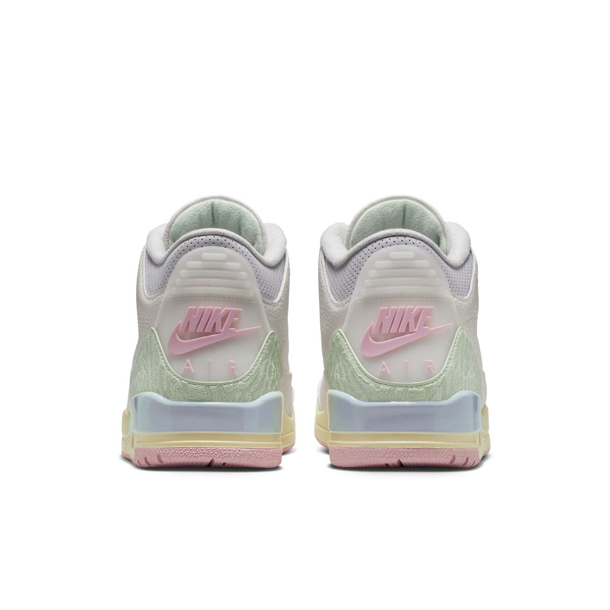 Air Jordan 3 Retro "Sail and Jade Aura" - SAIL/JADE AURA-AURA-ICED CARMINE for Men - product image from the listing.