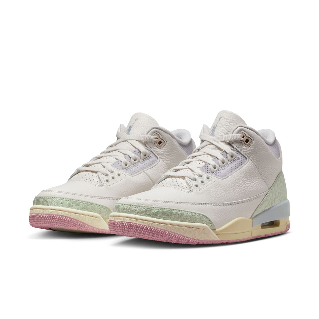 Air Jordan 3 Retro "Sail and Jade Aura" - SAIL/JADE AURA-AURA-ICED CARMINE for Men - product image from the listing.