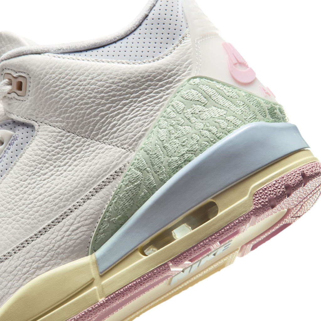 Air Jordan 3 Retro "Sail and Jade Aura" - SAIL/JADE AURA-AURA-ICED CARMINE for Men - product image from the listing.