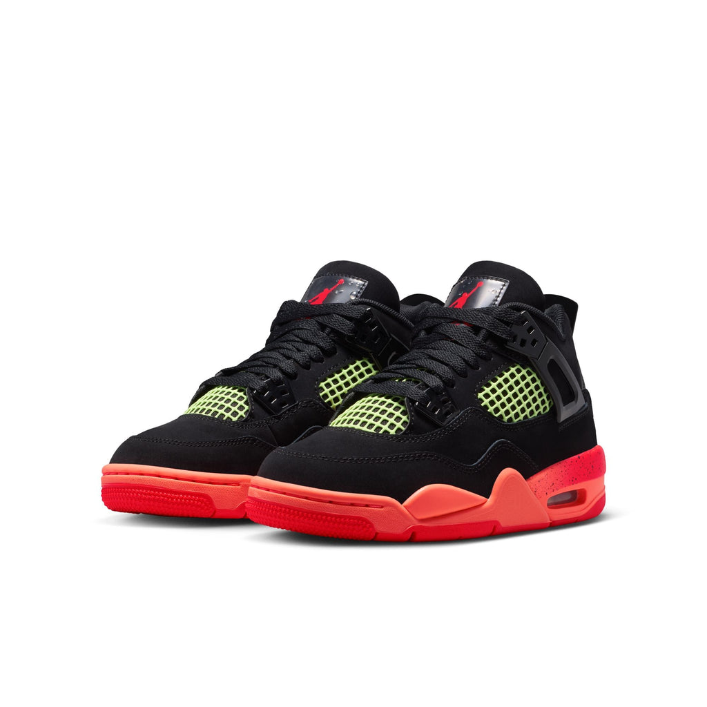 BLACK/INFRARED 23-BRIGHT MANGO - Air Jordan 4 Retro GS - product image from the listing.