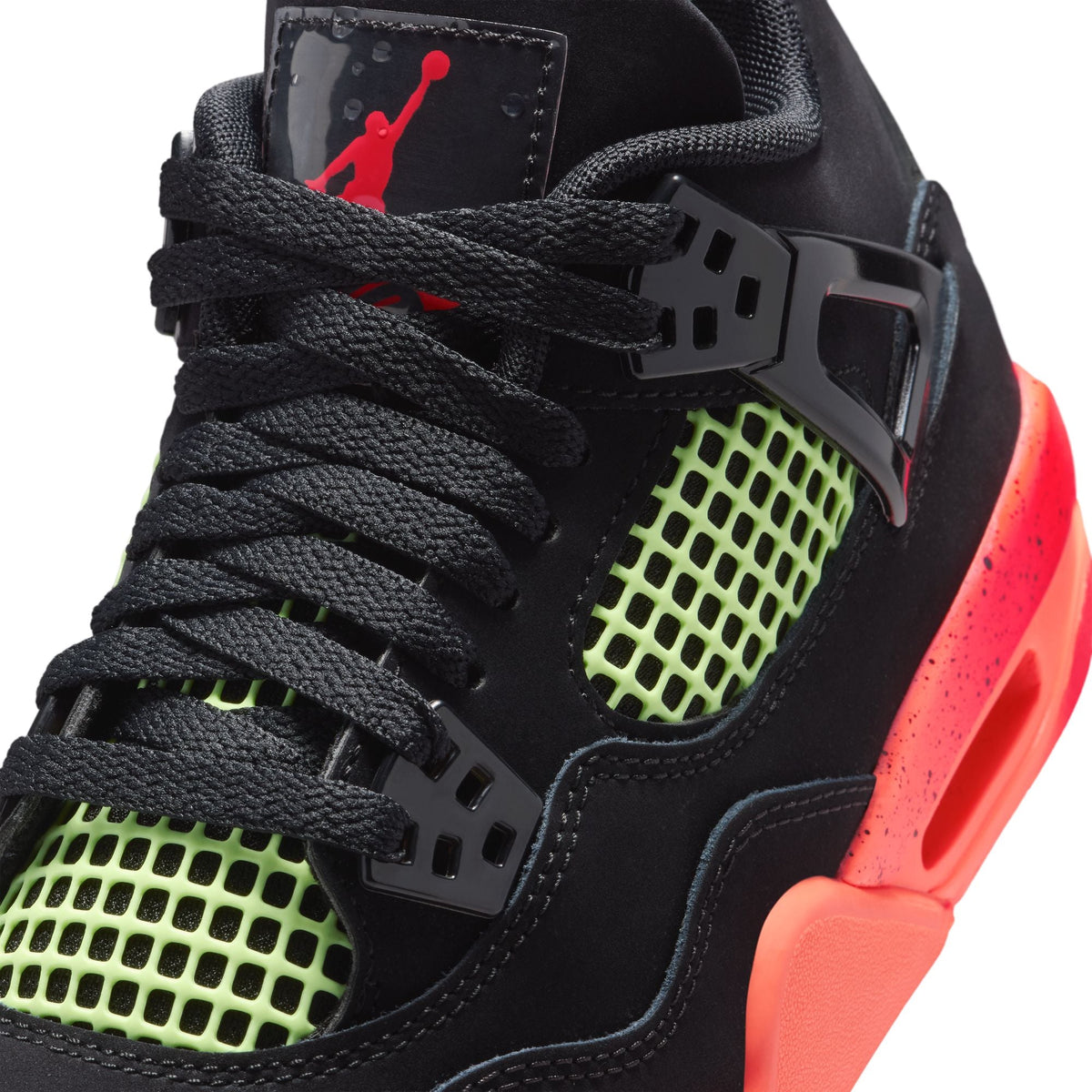 BLACK/INFRARED 23-BRIGHT MANGO - Air Jordan 4 Retro GS - product image from the listing.