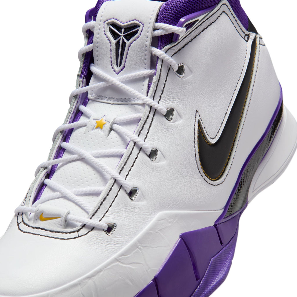 Kobe 1 Protro "81-pt Game" - WHITE/BLACK-COURT PURPLE for Men - product image from the listing.