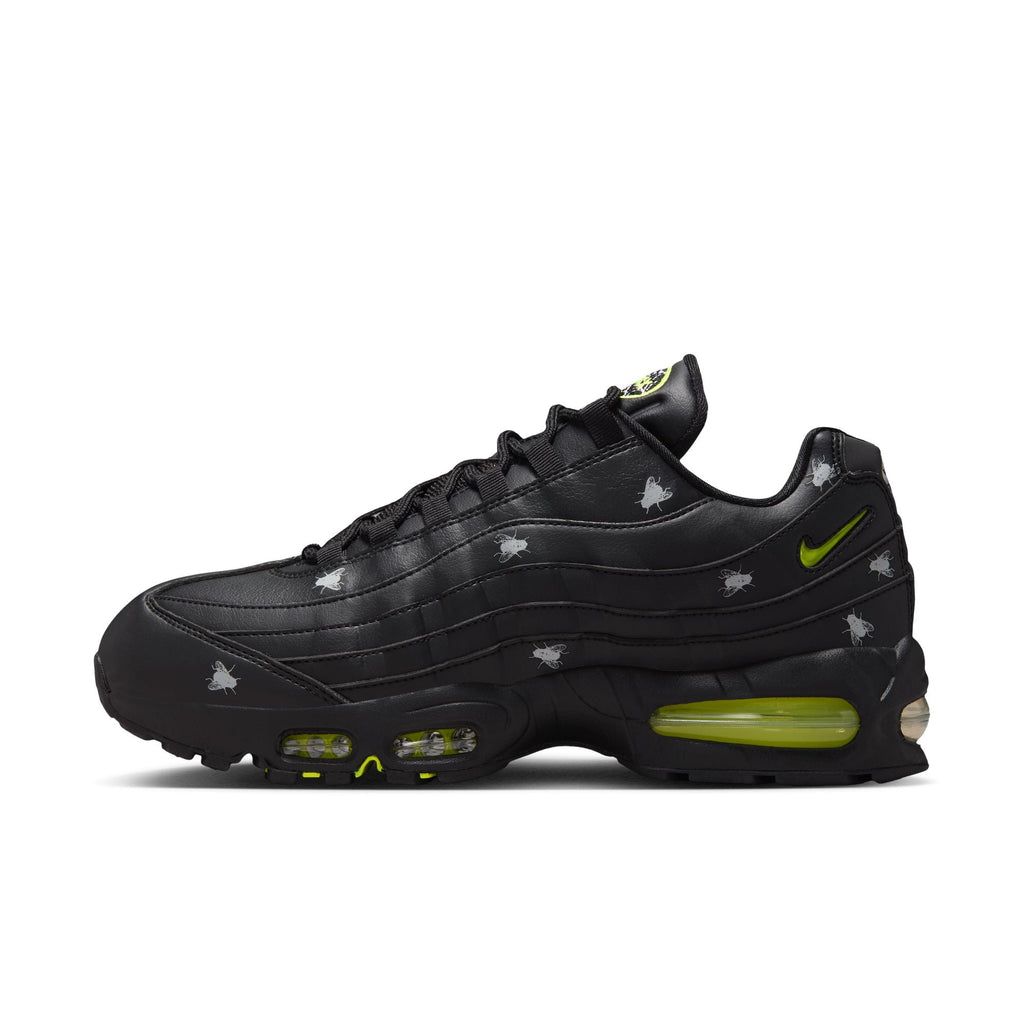 Nike Air Max 95 Premium "Houseflies" - BLACK/NEON YELLOW-BLACK-MTLC DARK GREY for Men - product image from the listing.
