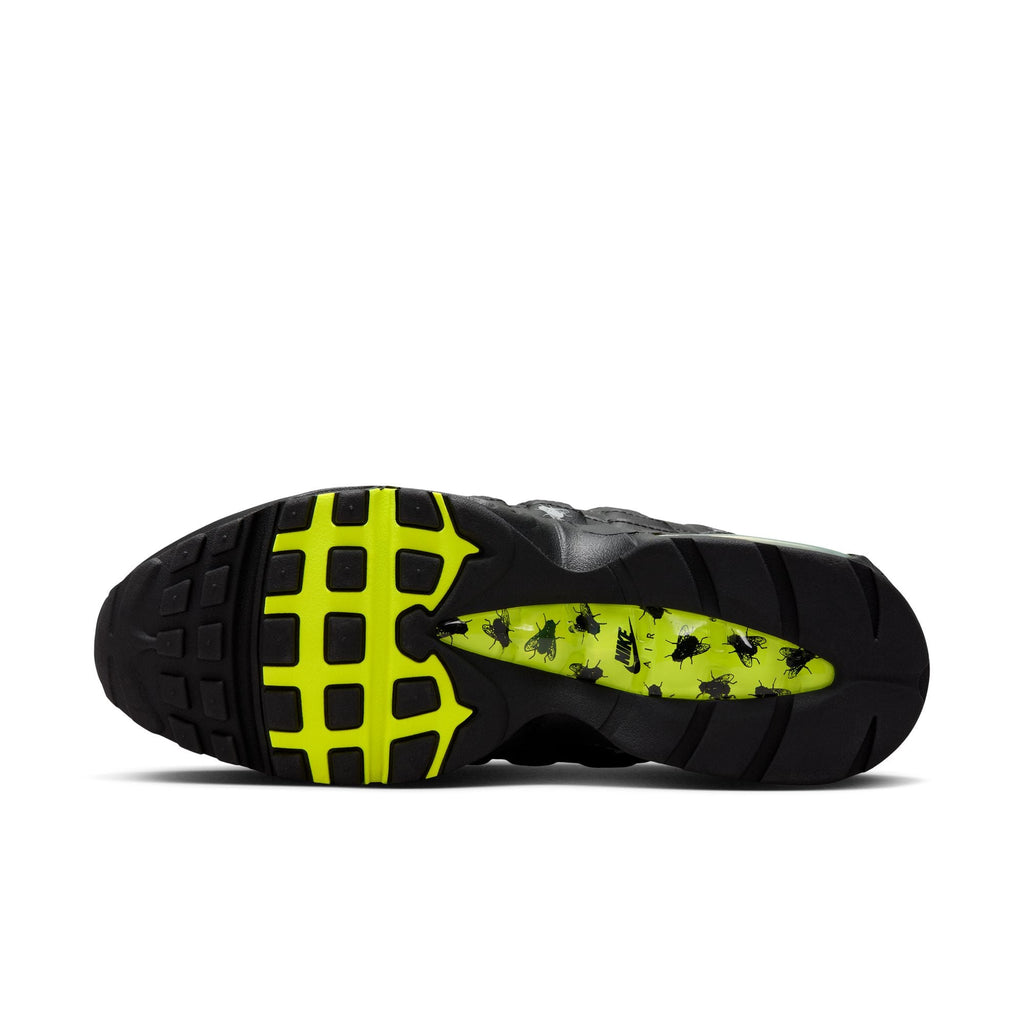 Nike Air Max 95 Premium "Houseflies" - BLACK/NEON YELLOW-BLACK-MTLC DARK GREY for Men - product image from the listing.