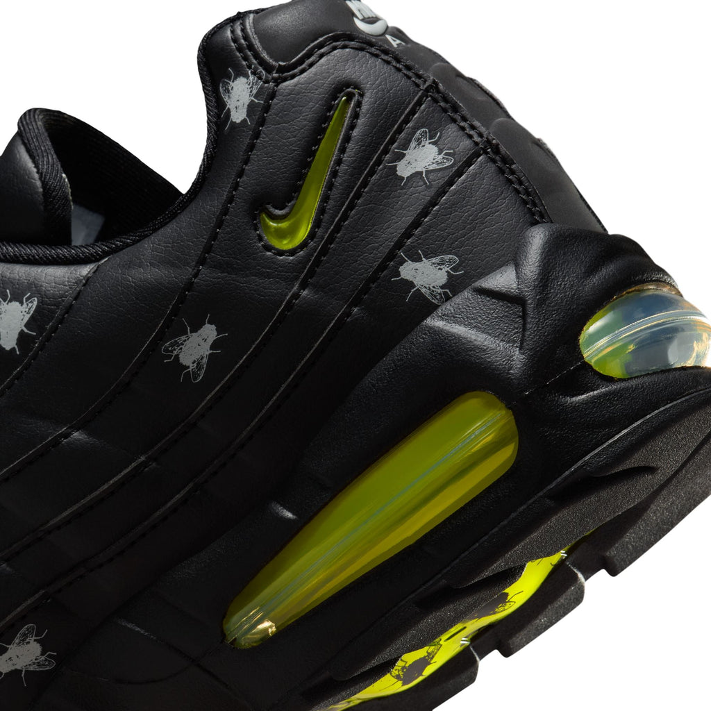 Nike Air Max 95 Premium "Houseflies" - BLACK/NEON YELLOW-BLACK-MTLC DARK GREY for Men - product image from the listing.