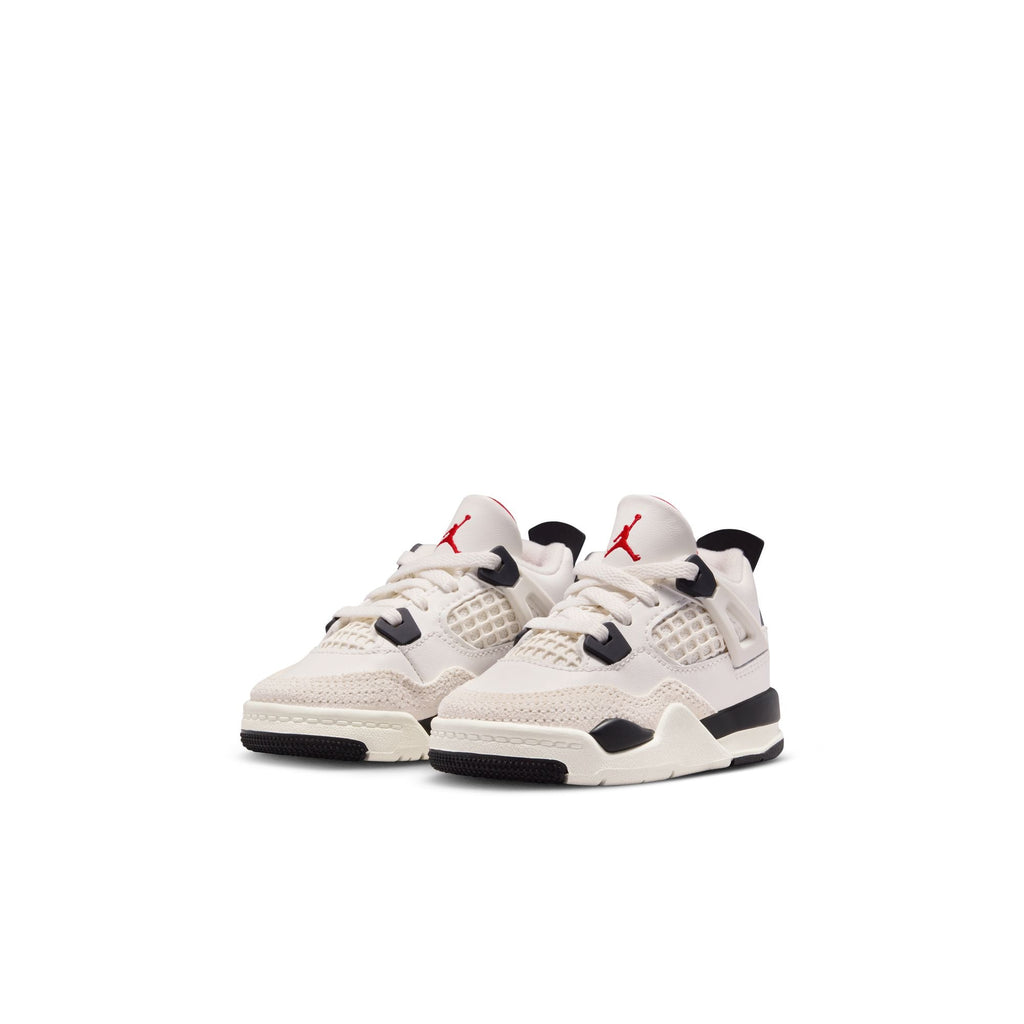 Jordan 4 Retro OG "Flight Club" - SAIL/BLACK-UNIVERSITY RED for Toddler's - product image from the listing.