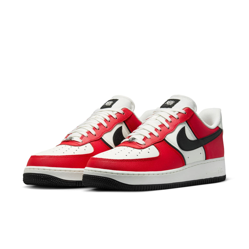 Nike Air Force 1 '07 LV8 - UNIVERSITY RED/BLACK-SAIL for Men - product image from the listing.
