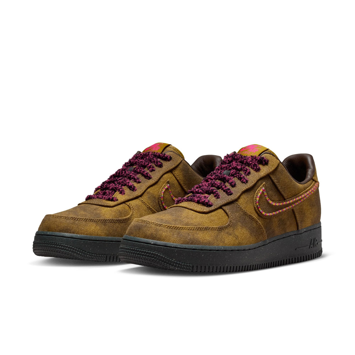 Nike Air Force 1 - DESERT MOSS/FIERCE PINK-MIDWEST GOLD for Men - product image from the listing.