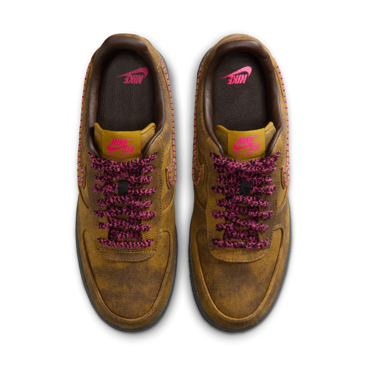 Nike Air Force 1 - DESERT MOSS/FIERCE PINK-MIDWEST GOLD for Men - product image from the listing.