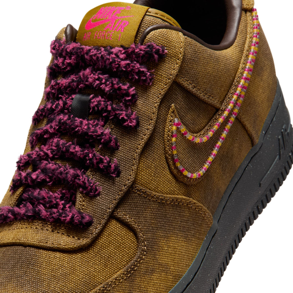 Nike Air Force 1 - DESERT MOSS/FIERCE PINK-MIDWEST GOLD for Men - product image from the listing.