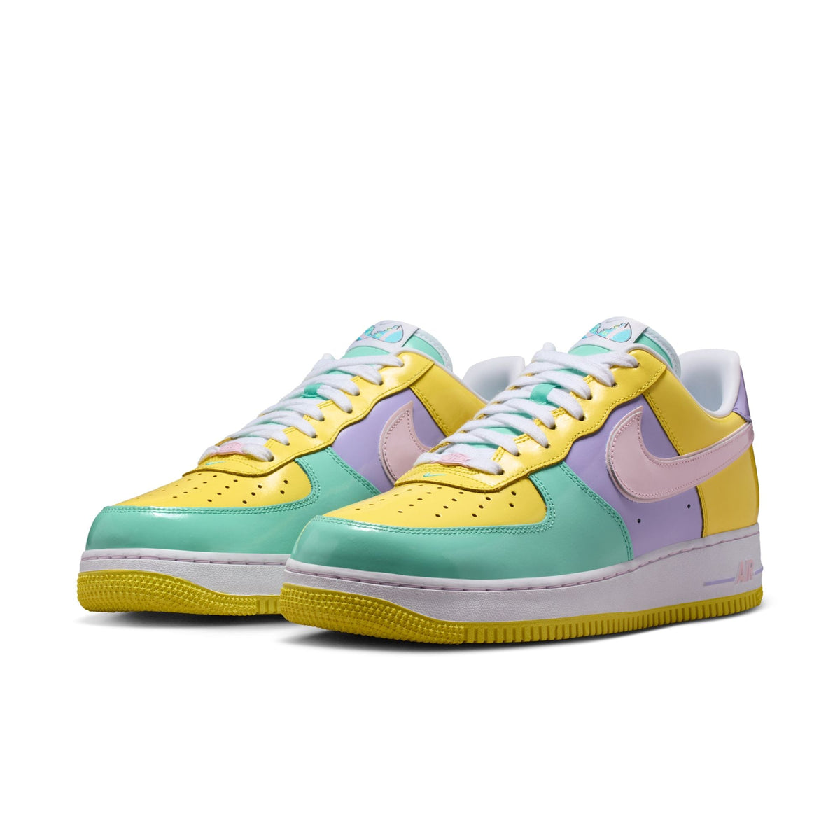 Nike Air Force 1 '07 - YELLOW PULSE/PINK FOAM-HYDRANGEAS for Men - product image from the listing.