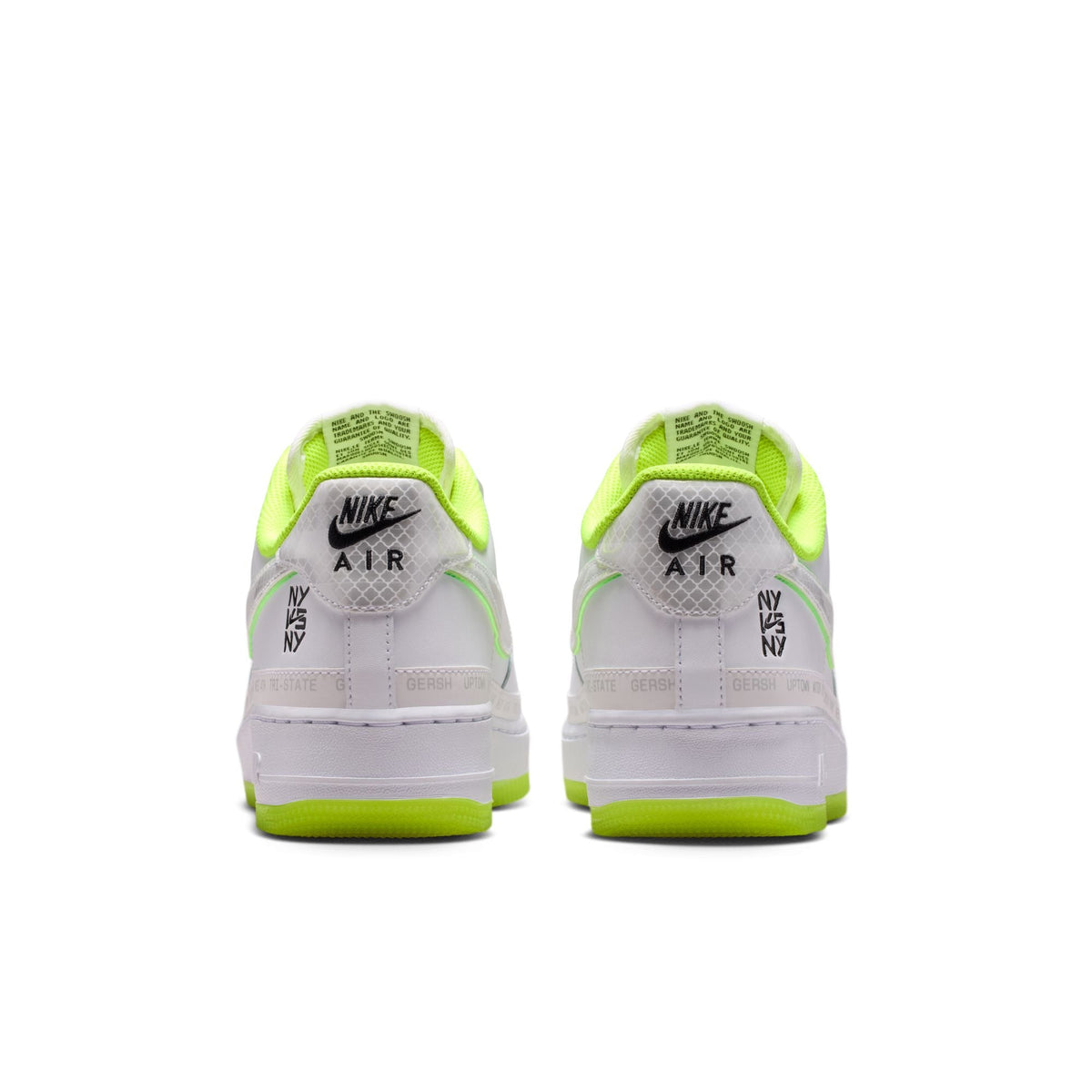 Nike Air Force 1 '07 "NY vs. NY" - WHITE/WHITE-VOLT-BLACK for Men - product image from the listing.