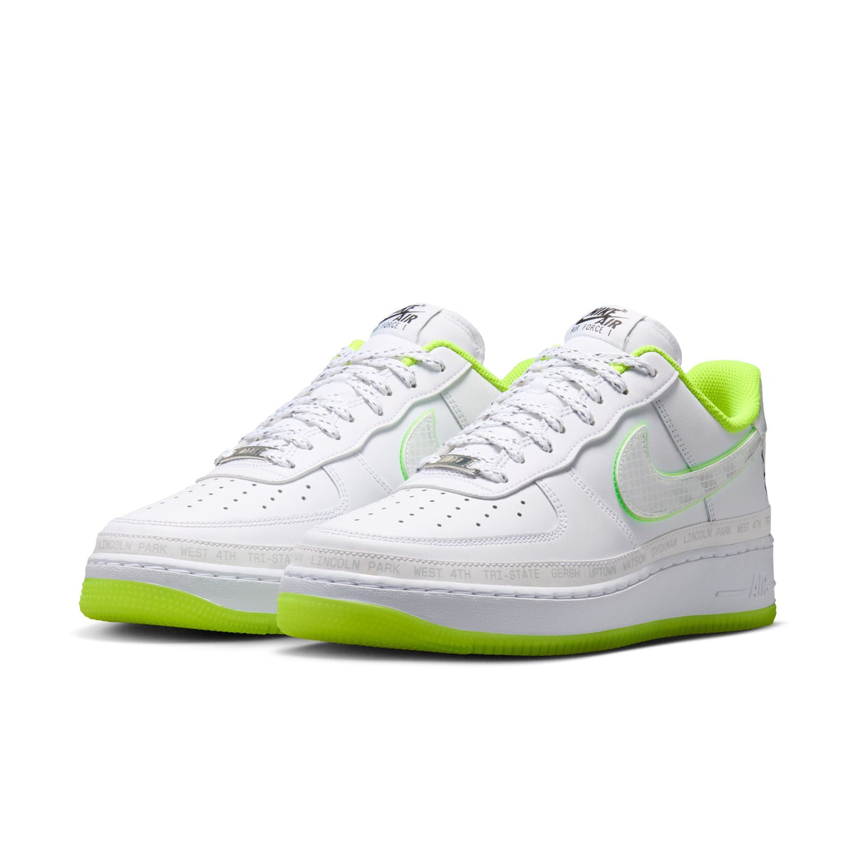 Nike Air Force 1 '07 "NY vs. NY" - WHITE/WHITE-VOLT-BLACK for Men - product image from the listing.
