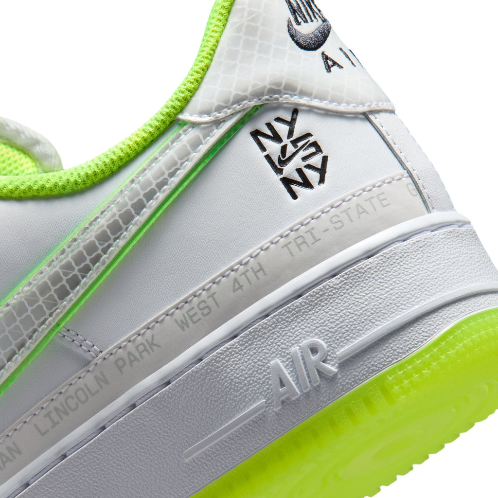 Nike Air Force 1 '07 "NY vs. NY" - WHITE/WHITE-VOLT-BLACK for Men - product image from the listing.