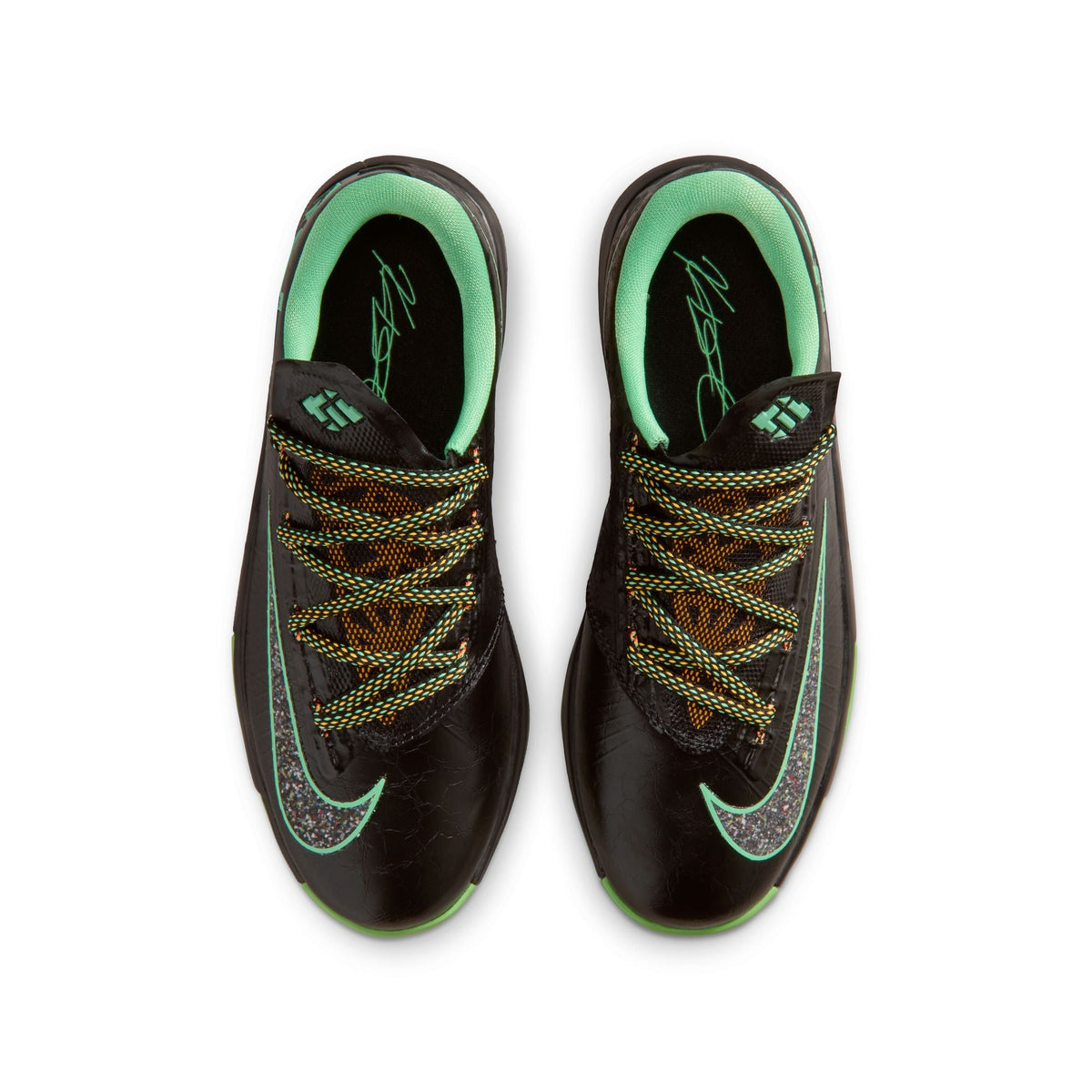 Nike Kd 6-BLACK/MULTI-COLOR-LT LUCID GREEN for Men - product image from the listing.