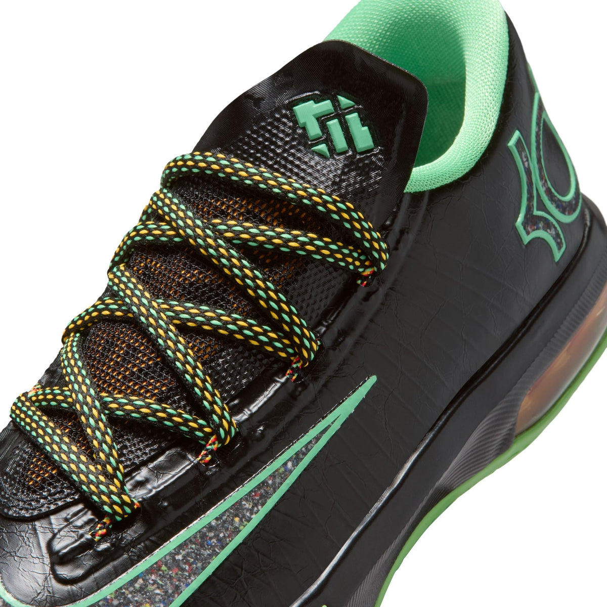 Big Kids Nike Kd 6-BLACK/MULTI-COLOR-LT LUCID in GREEN - product image from the listing.
