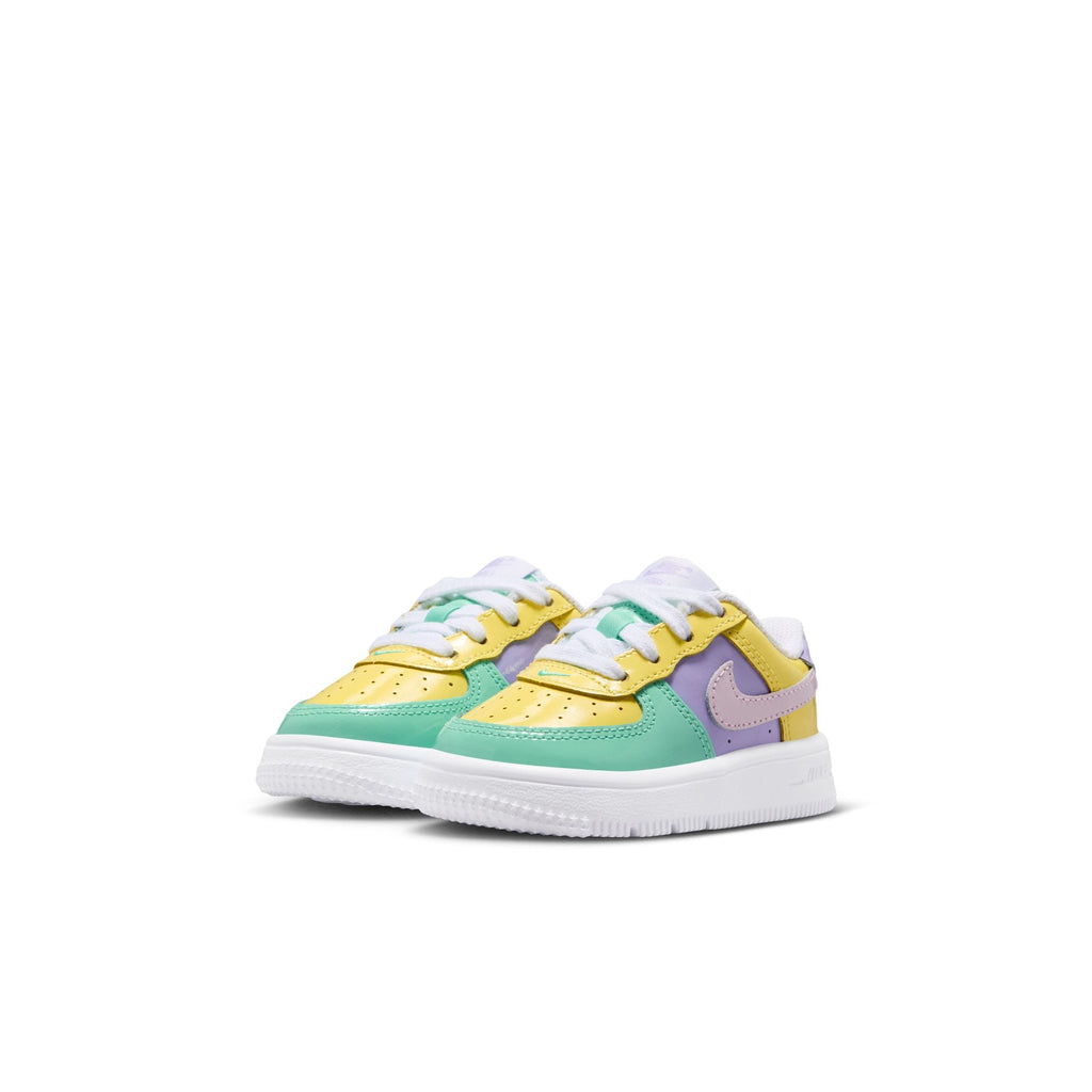 Nike Air Force 1 - YELLOW PULSE/PINK FOAM-HYDRANGEAS for Toddler - product image from the listing.