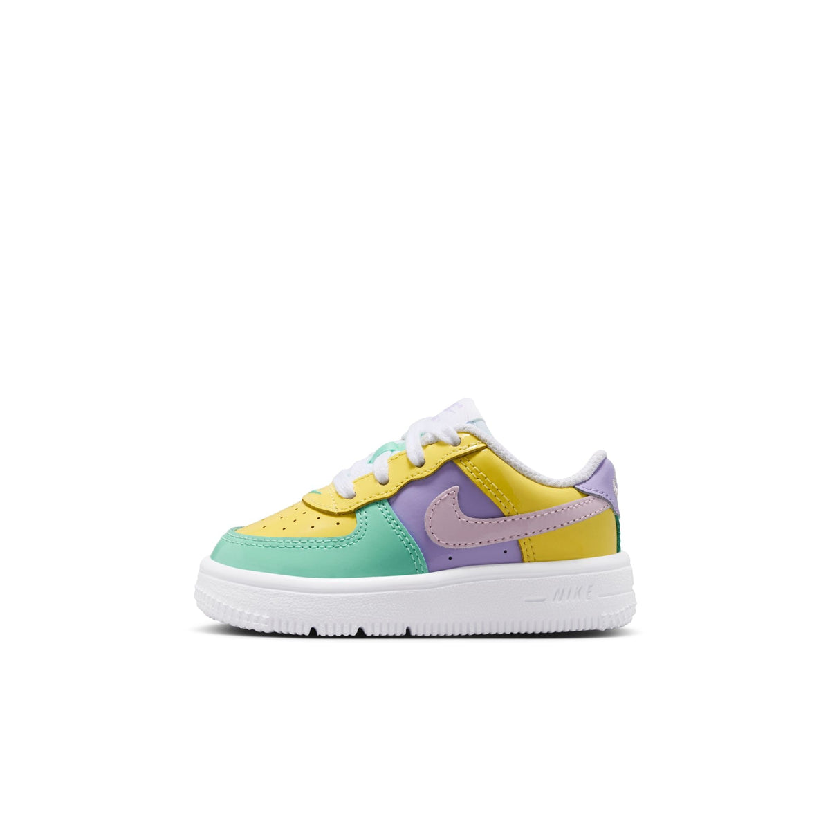 Nike Air Force 1 - YELLOW PULSE/PINK FOAM-HYDRANGEAS for Toddler - product image from the listing.