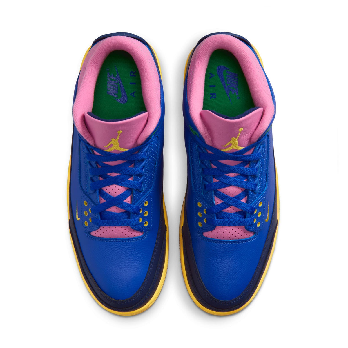Air Jordan 3 Retro OG "Brazil" - RACER BLUE/LUCKY GREEN-BLUE VOID for Men - product image from the listing.