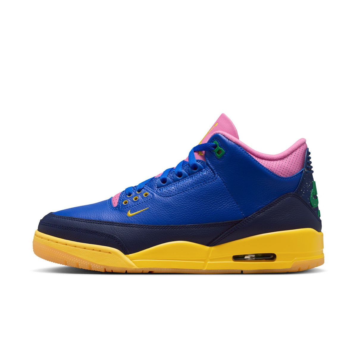 Air Jordan 3 Retro OG "Brazil" - RACER BLUE/LUCKY GREEN-BLUE VOID for Men - product image from the listing.