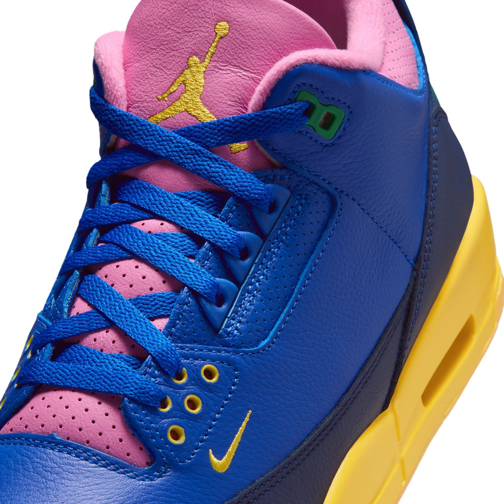Air Jordan 3 Retro OG "Brazil" - RACER BLUE/LUCKY GREEN-BLUE VOID for Men - product image from the listing.
