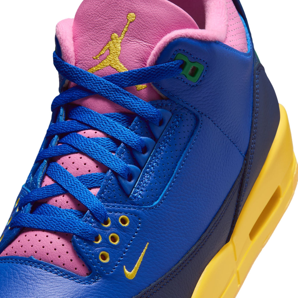 Air Jordan 3 Retro OG "Brazil" - RACER BLUE/LUCKY GREEN-BLUE VOID for Men - product image from the listing.