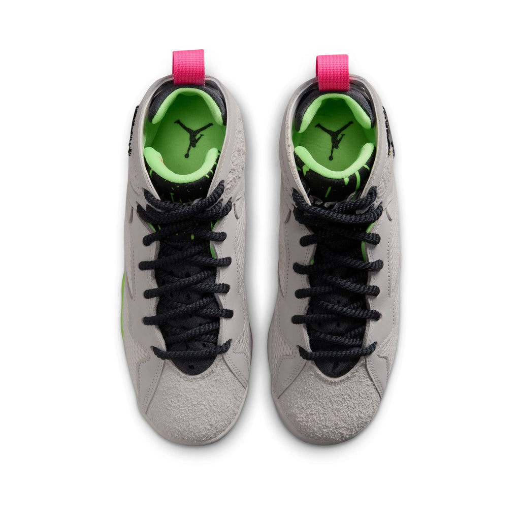 "Tennis Day" GS Air Jordan 7 Retro PHANTOM/ANTHRACITE-LIME BLAST-PINK BLAST - product image from the listing.