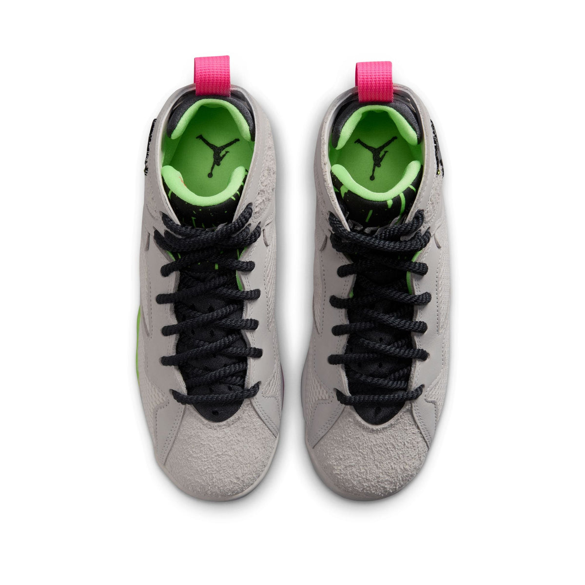 "Tennis Day" GS Air Jordan 7 Retro PHANTOM/ANTHRACITE-LIME BLAST-PINK BLAST - product image from the listing.