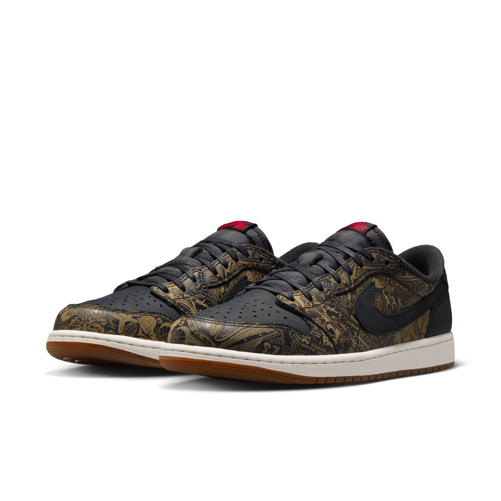 Air Jordan 1 Low OG - BLACK/VARSITY RED-SUMMIT WHITE for Men - product image from the listing.