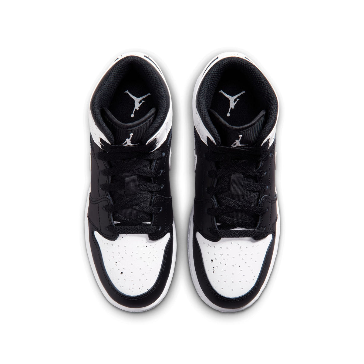 GS Air Jordan 1 Mid in BLACK/WHITE-BLACK - product image from the listing.