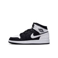 GS Air Jordan 1 Mid in BLACK/WHITE-BLACK - product image from the listing.