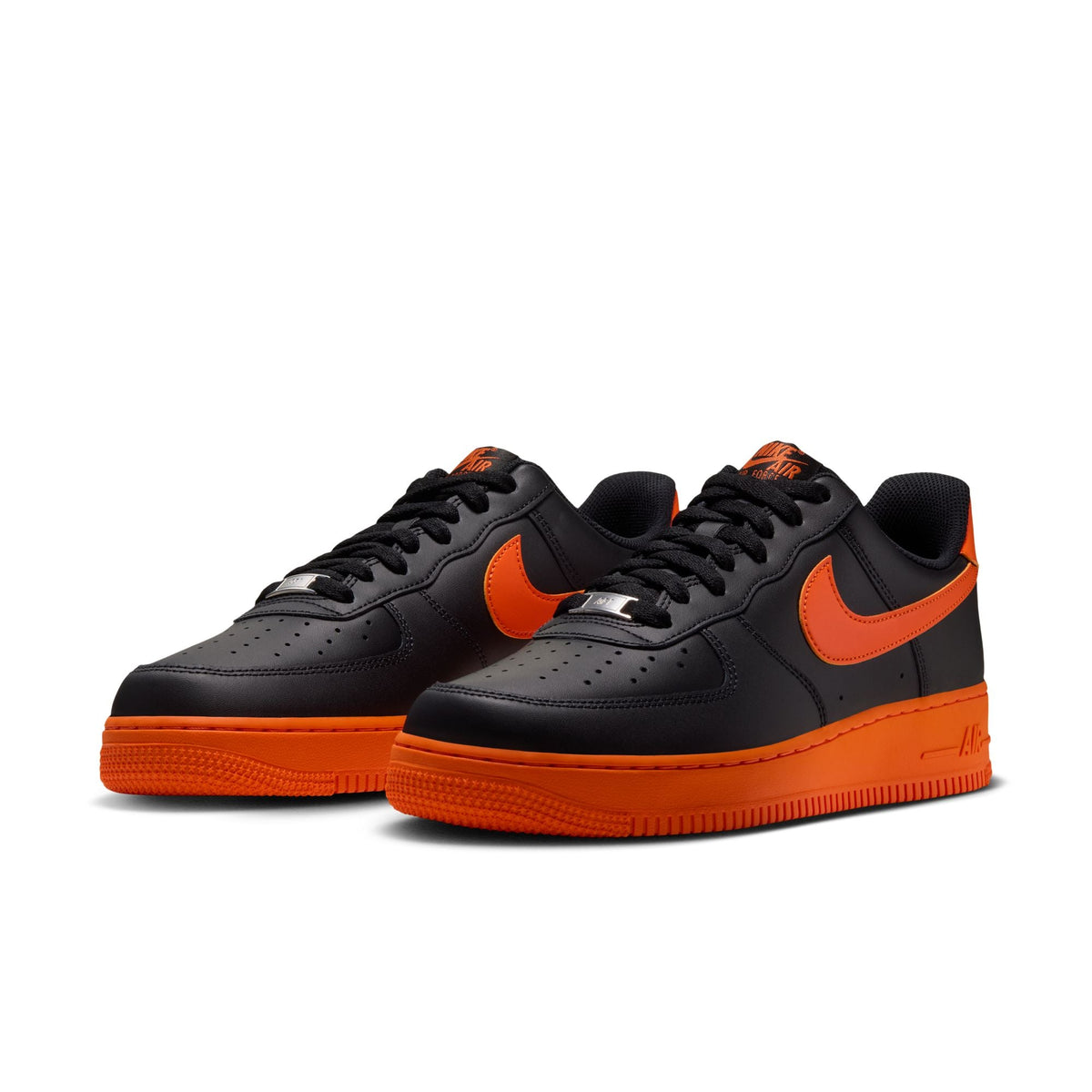 Nike Air Force 1 '07 Lv8-BLACK/SAFETY ORANGE for Men - product image from the listing.