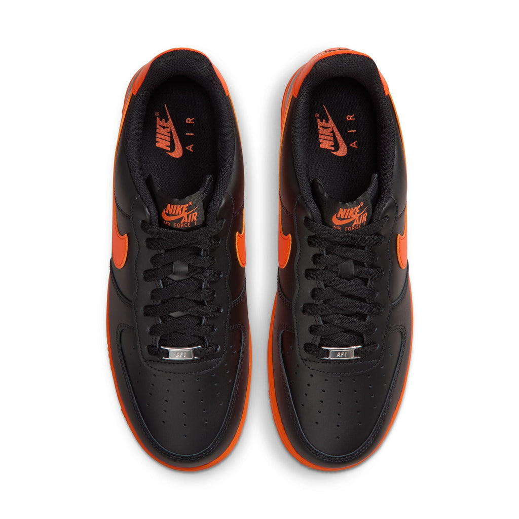 Nike Air Force 1 '07 Lv8-BLACK/SAFETY ORANGE for Men - product image from the listing.