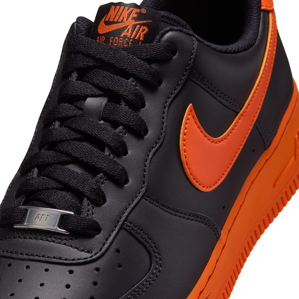 Nike Air Force 1 '07 Lv8-BLACK/SAFETY ORANGE for Men - product image from the listing.