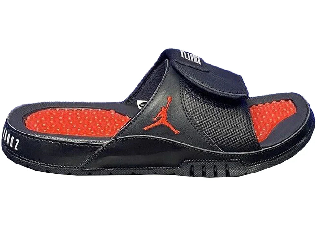 Jordan Hydro 11 Retro Slide Black/University in Red - product image from the listing.