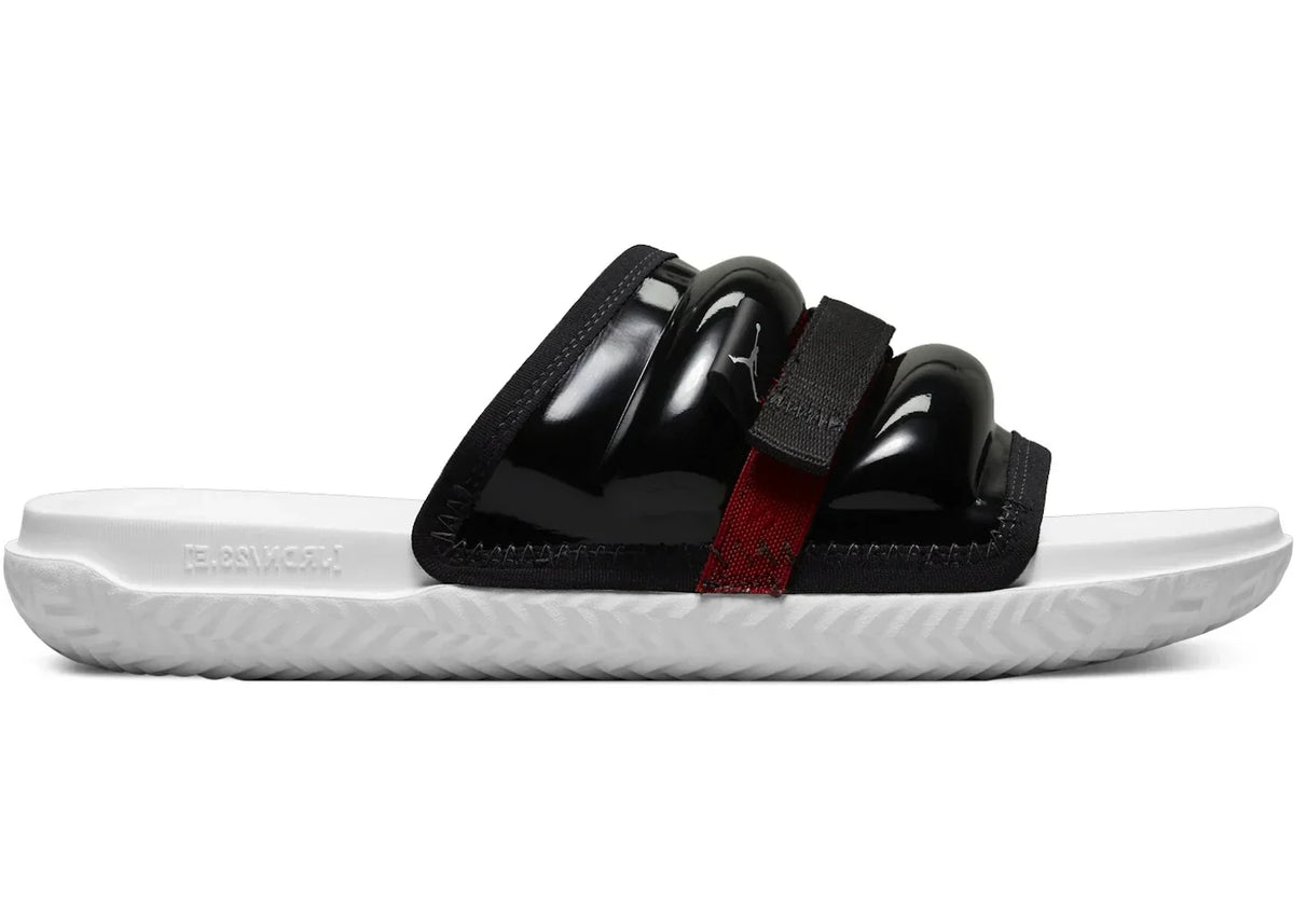 Jordan Super Play Black White Off Noir in University Red - product image from the listing.