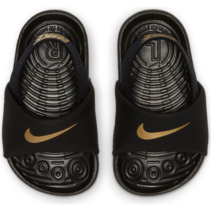 Nike Kawa in BLACK/METALLIC GOLD - product image from the listing.