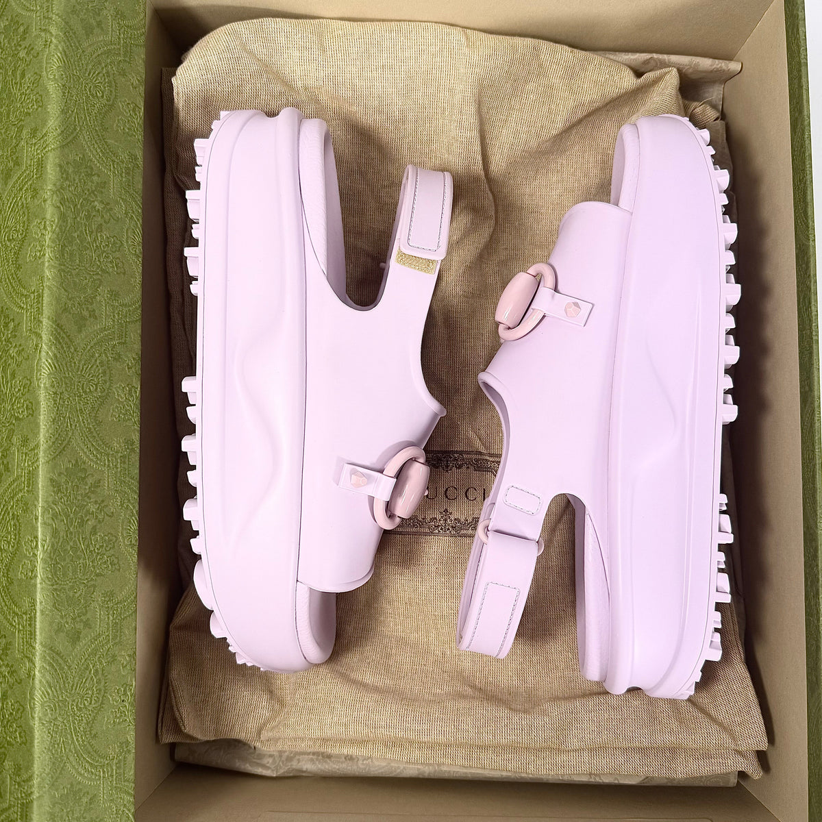 Women's Gucci Horsebit Platform Rubber Sandal - 7 - product image from the listing.