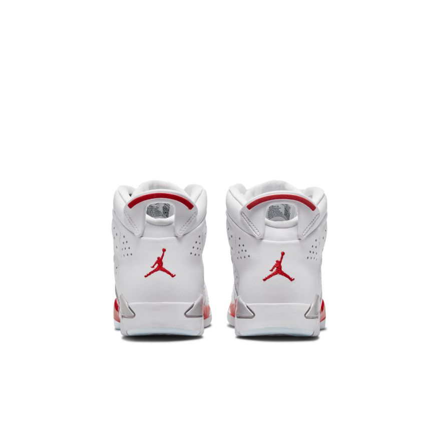 WHITE/UNIVERSITY RED-MTLC PLATINUM - Jordan 6-17-23 (PS) - product image from the listing.